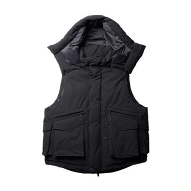 Japanese baby pie39TECH PADDING FISHING VEST hooded waterproof cotton vest