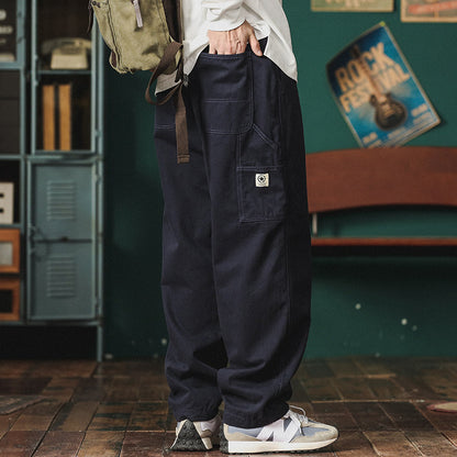 Japanese Functional Cargo Pants – Loose Straight Summer Slacks for Men – Japanese vintage | yamalin clothes | Yamalinclothes