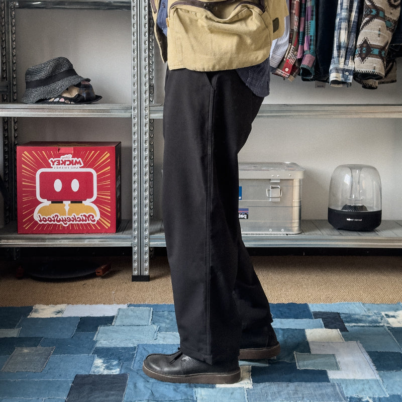 Outdoor quick-drying multifunctional wide-leg straight retractable black pants thick casual pants for men and women