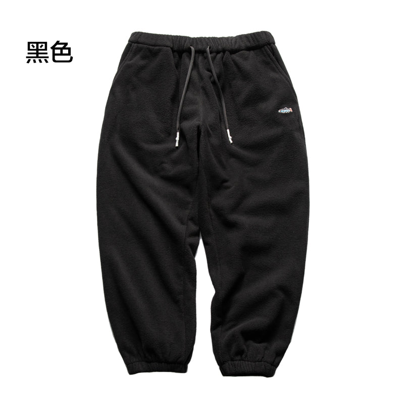 cityboy loose pants type polar fleece plus pile thickened warm pants small feet elastic waist drawstring slacks men