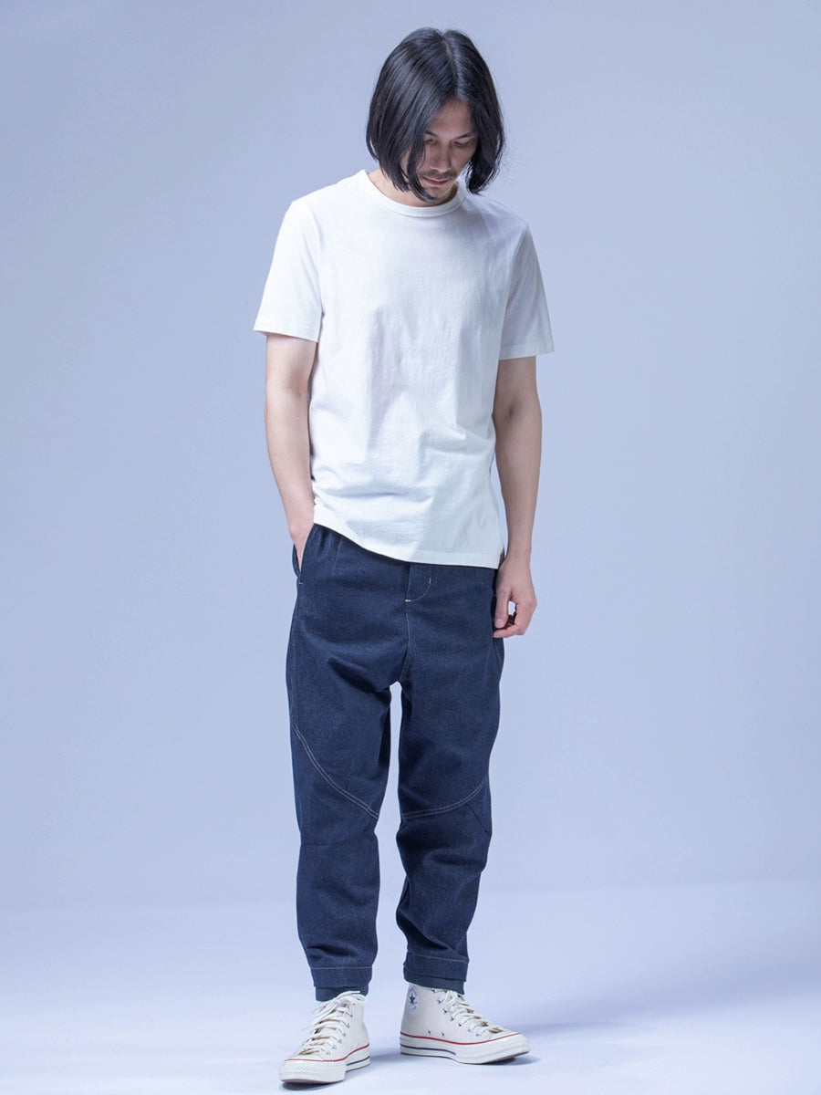 Original design washed elastic soft jeans casual loose crotch pants