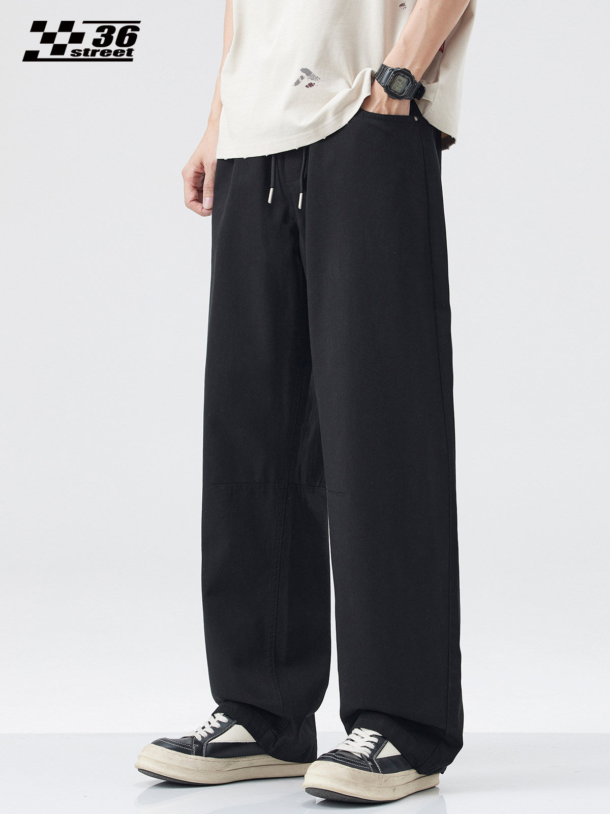 {{ Japanese Tencel Lyocell Loose Straight Cargo Pants – Cool Summer Slacks for Men – Japanese vintage | yamalin clothes | Yamalinclothes }}