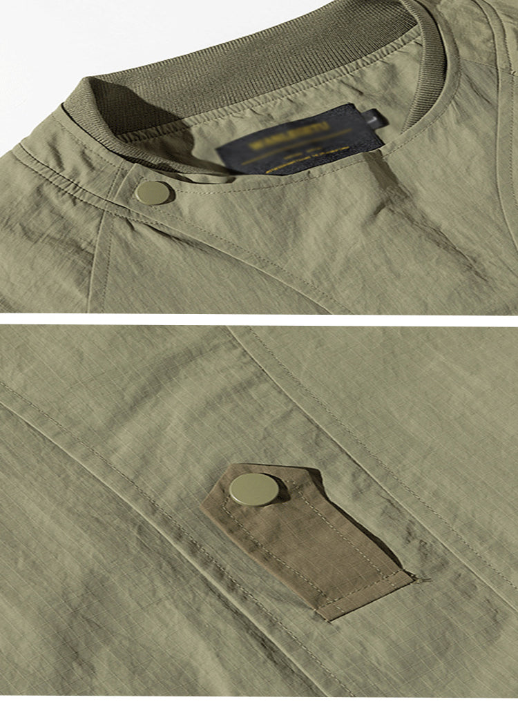 Mountain outdoor functional windbreaker jacket men's pocket stitching loose retro casual handsome versatile jacket jacket men