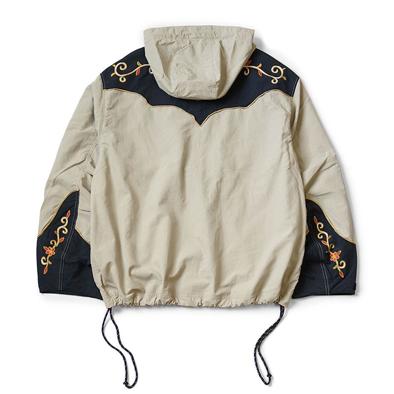 Floral embroidery ethnic wind stormcoat jacket
