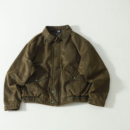 Washed Windproof Workwear Jacket – Vintage Loose Unisex
