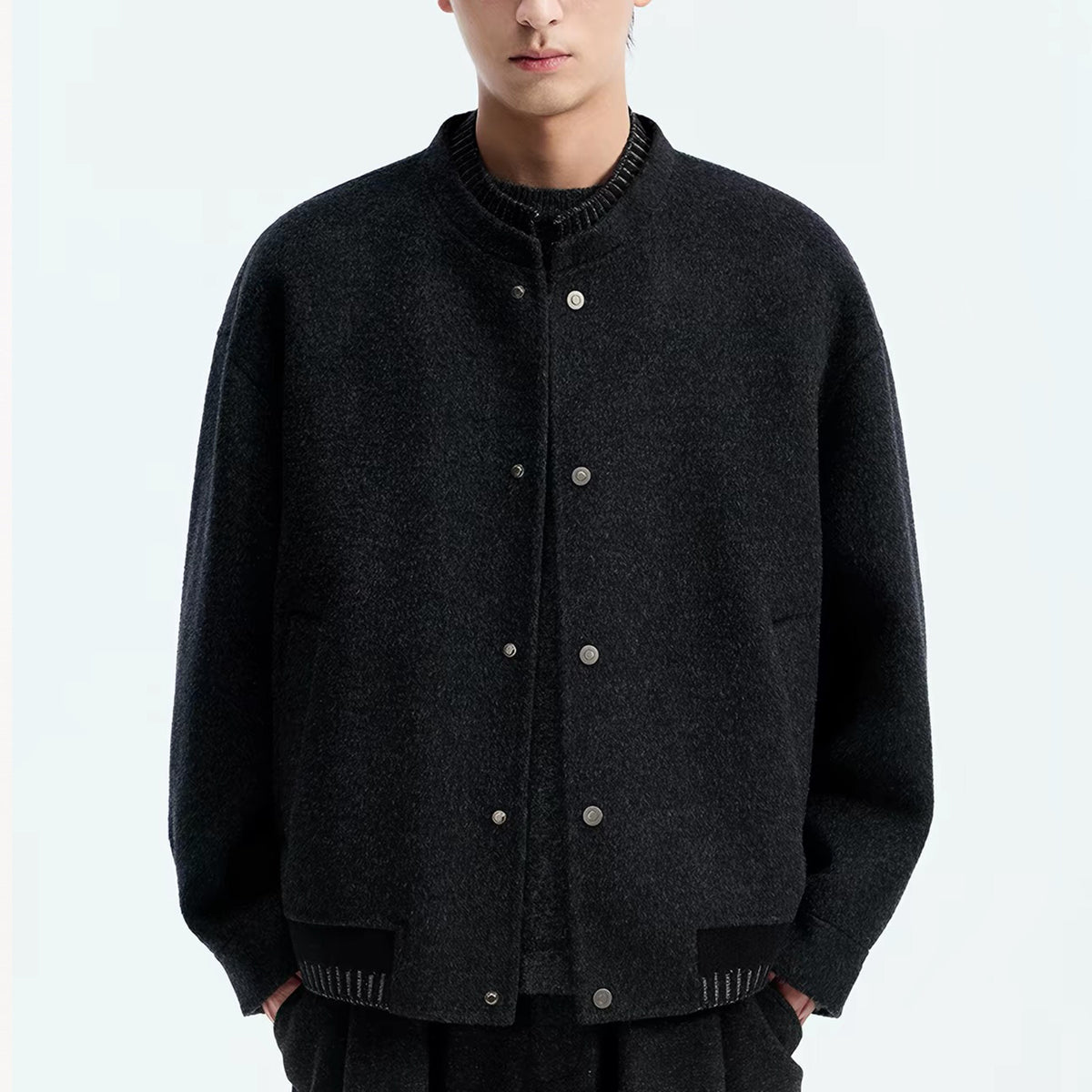 100% Wool Double-Faced Wool Jacket – Japanese Loose Unisex – Coats Jackets | japanese streetwear | vintage workwear | unisex | Yamalinclothes