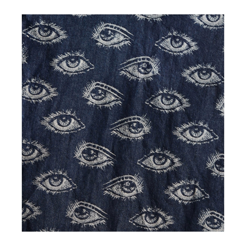 Japanese casual eye-embroidered denim retro lapel long-sleeved jacket