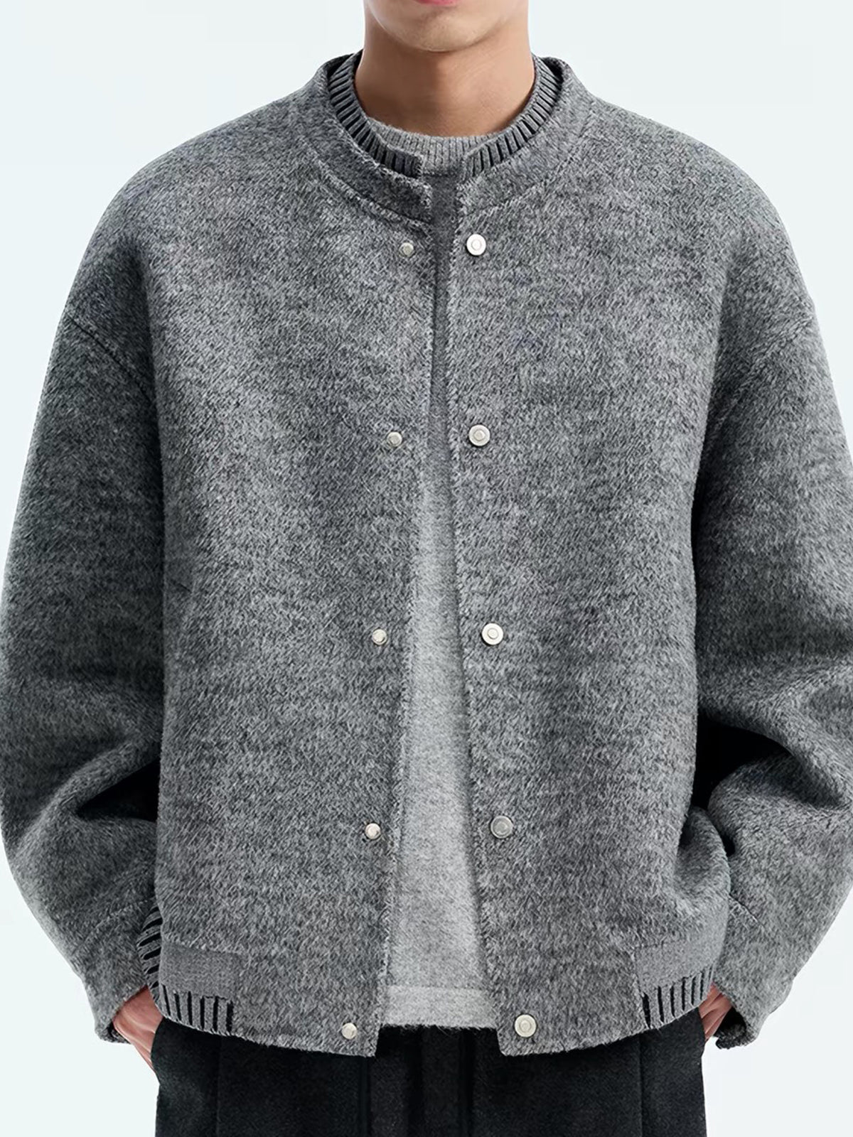 100% Wool Double-Faced Wool Jacket – Japanese Loose Unisex – Coats Jackets | japanese streetwear | vintage workwear | unisex | Yamalinclothes
