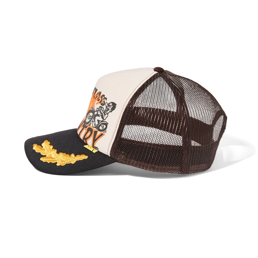 24SS American retro motorcycle graffiti hip-hop style embroidered adjustable cap