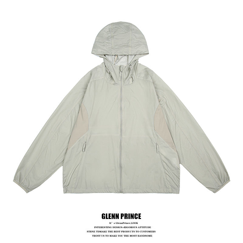 Mountain UPF50+ Mesh Patchwork Hood Light Sunscreen Clothing Men's 2025 Summer Couple Sunscreen Clothing