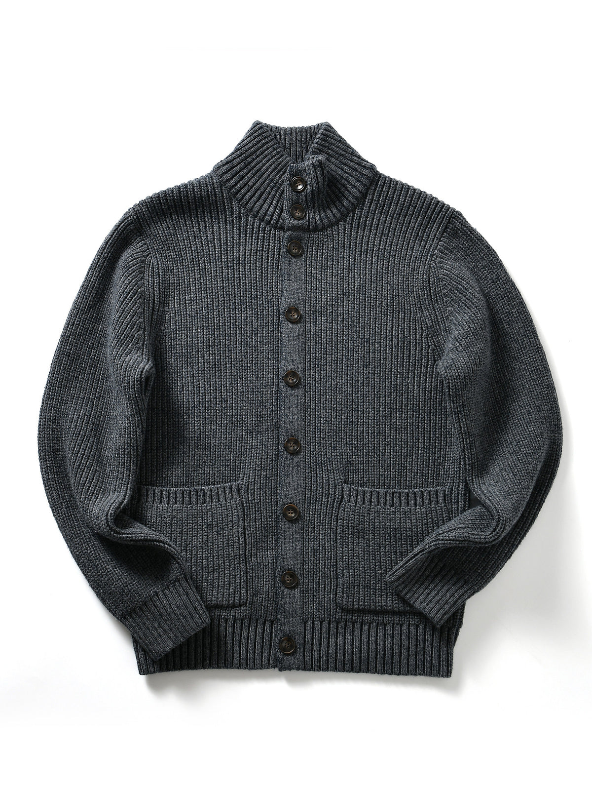 90% Wool Stand-Collar Knit Sweater – Thickened Oversized Unisex