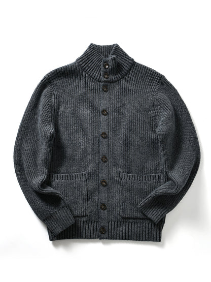 90% Wool Stand-Collar Knit Sweater – Thickened Oversized Unisex