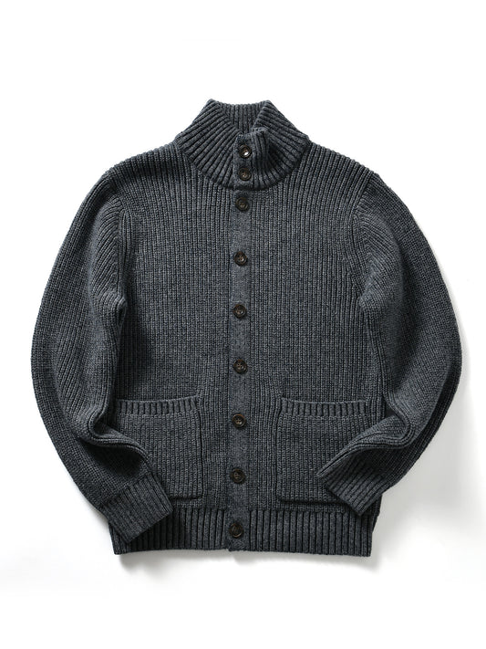 90% Wool Stand-Collar Knit Sweater – Thickened Oversized Unisex