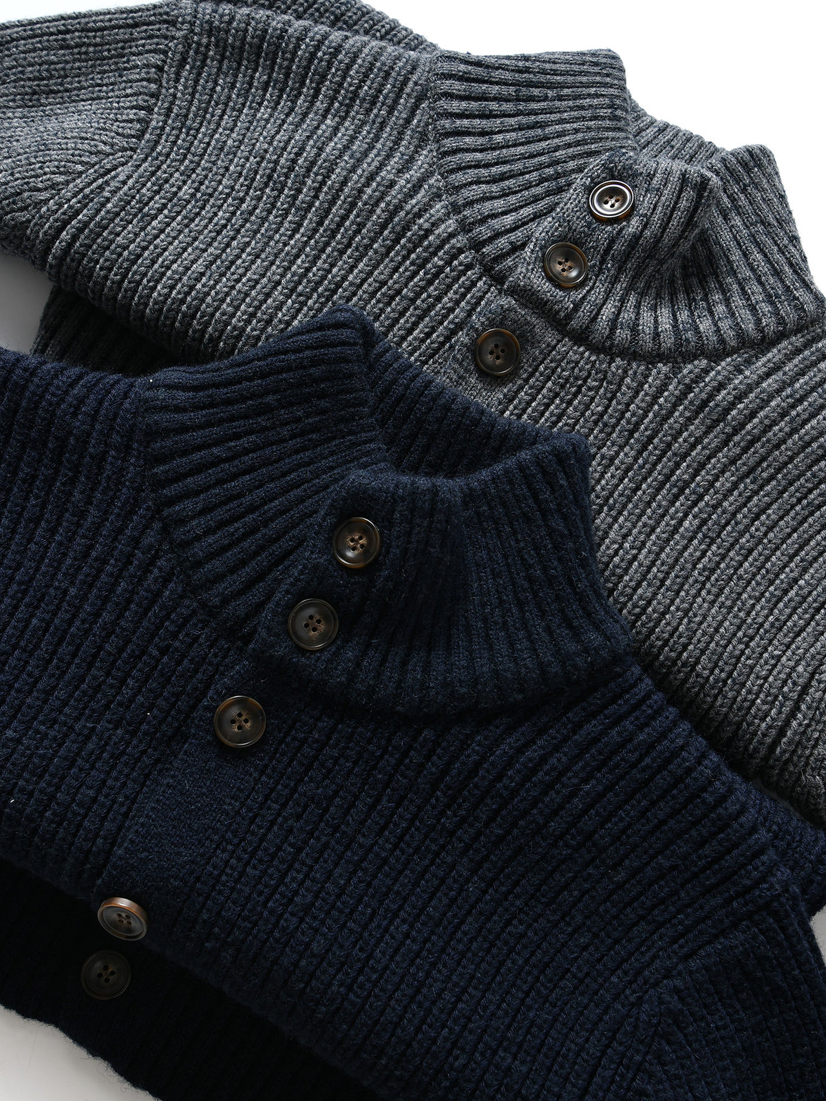 90% Wool Stand-Collar Knit Sweater – Thickened Oversized Unisex