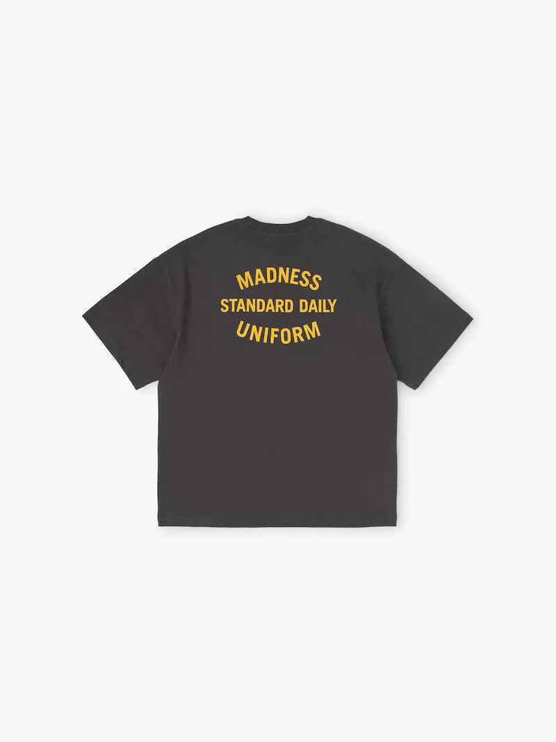 Locomotive letter round neck cotton T-shirt