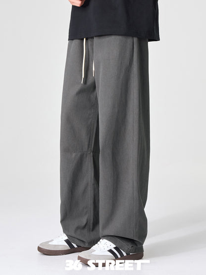 {{ Japanese Tencel Lyocell Loose Straight Cargo Pants – Cool Summer Slacks for Men – Japanese vintage | yamalin clothes | Yamalinclothes }}