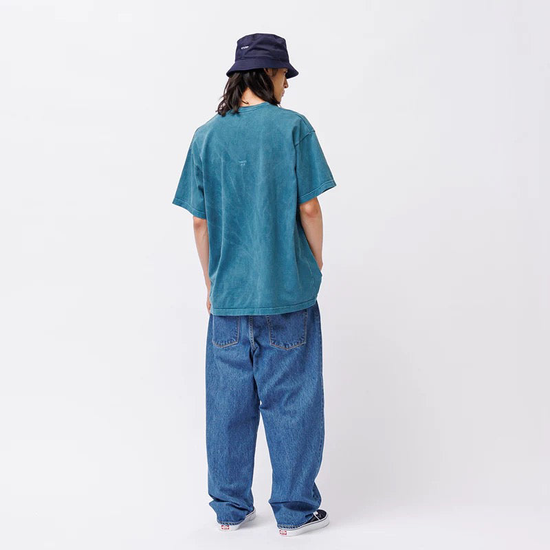 Japanese 813 SS COTTON washed distressed batik print casual sports short sleeve T-shirt men's 25SS