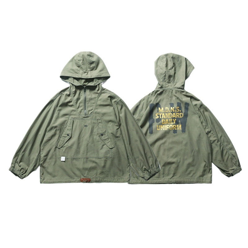 Overalls jacket men's day tide loose hem zipper coat