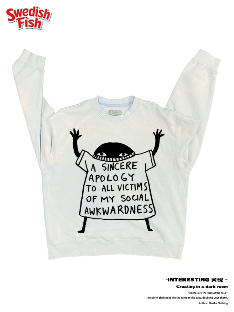 Green! Illustration cartoon subculture high street outfit oversize men's and women's tops luxury fashion crewneck sweatshirt