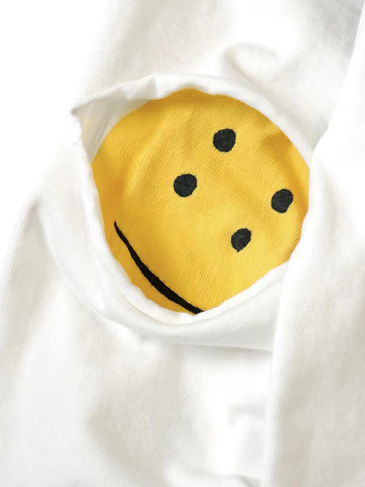 Japanese digital color matching four-eye printing round neck long-sleeved T-shirt bottoming shirt