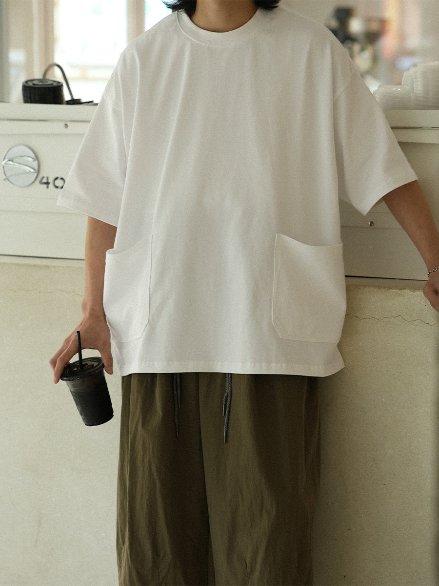 Japanese-style large wide short sleeve tee bat sleeve