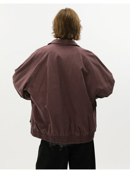 Vintage Bahn-Style Cargo Jacket – Worn Harrington Design (Unisex)