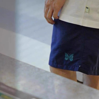 Butterfly embroidery day tide City boy nylon quick-drying beach shorts