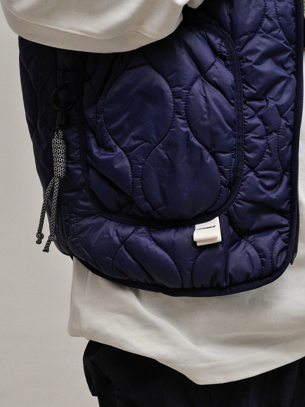 Quilting! Layering! In winter, Japanese lightweight outdoor liner cotton vest light and thin thermal vest jacket for men