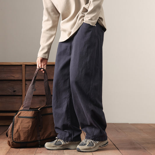 Loose Wide Leg Scimitar Pants, Japanese Retro Straight Leg Cargo Slacks