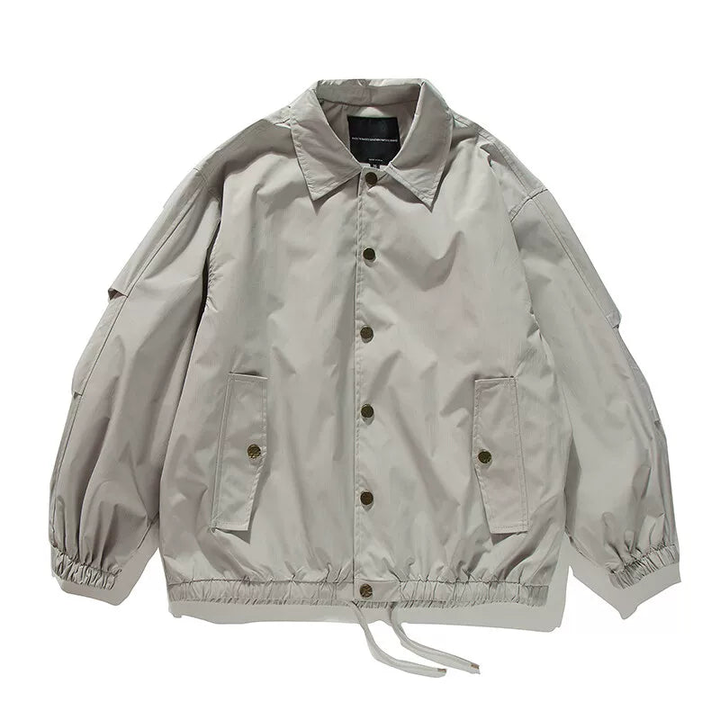 Coach Jacket – Snap Front & Drawstring Hem | Yamalinclothes