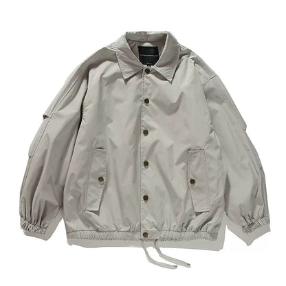 Coach Jacket – Snap Front & Drawstring Hem | Yamalinclothes