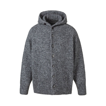 Vintage Hooded Knit Cardigan – Loose Unisex Lazy Style – Japanese vintage | yamalin clothes | Yamalinclothes