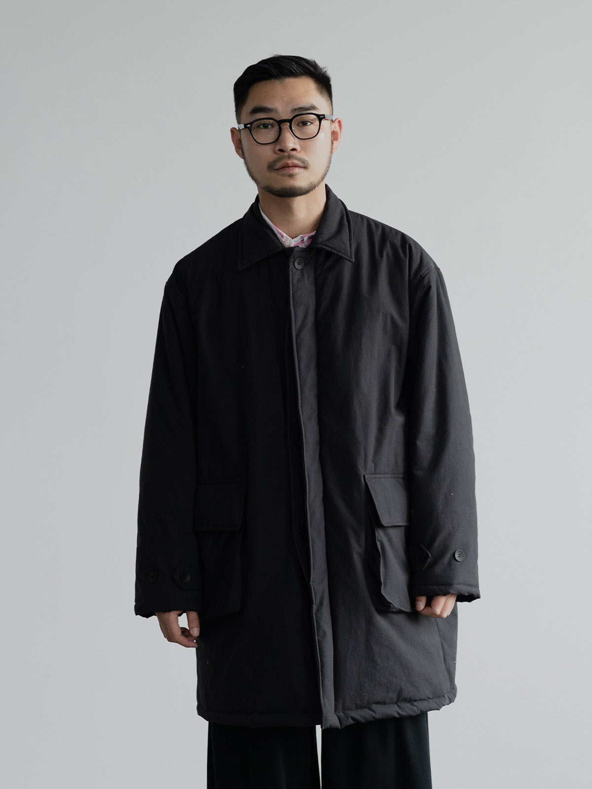 Japanese retro mid-length cotton clothes, men's workwear cotton clothes, loose casual thickened warm jacket