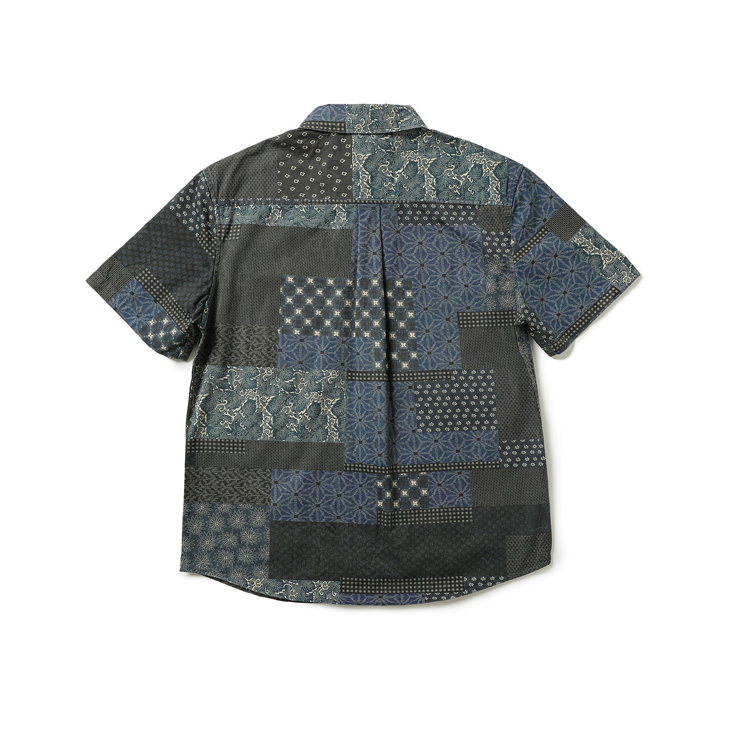 Japanese ethnic style short-sleeved casual shirt, Baijiabu printed cotton top, beach shirt
