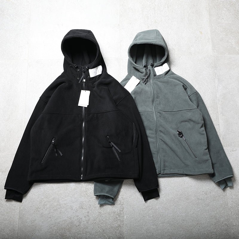 Outdoor Windproof Warm Military Style Hooded Fleece Jacket in stock