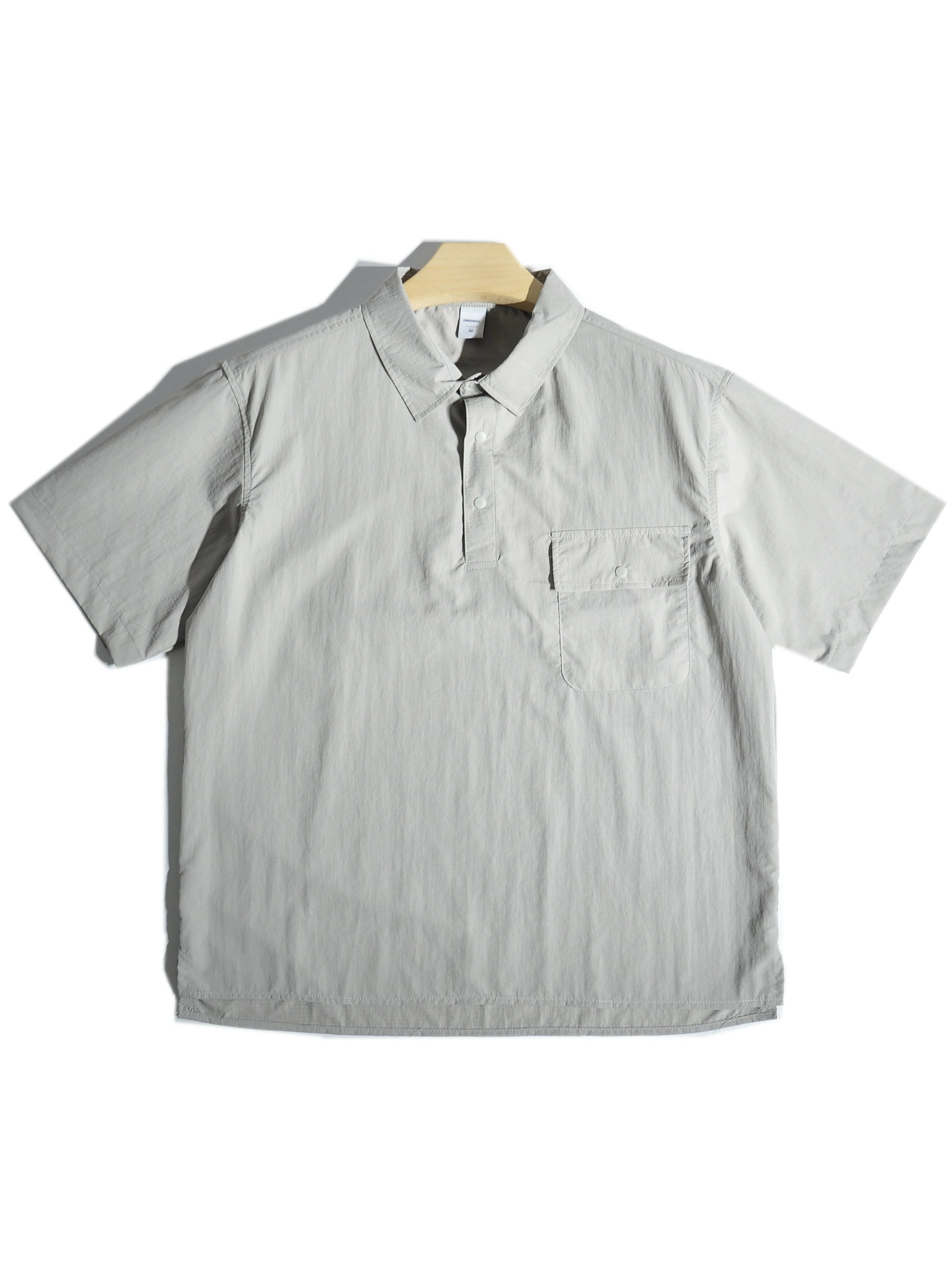 Summer thin quick-drying mountain outdoor half-collar pullover short-sleeved shirt Japanese loose casual shirt men