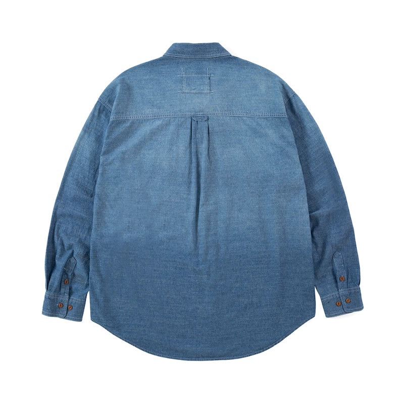 Long sleeve denim shirt jacket