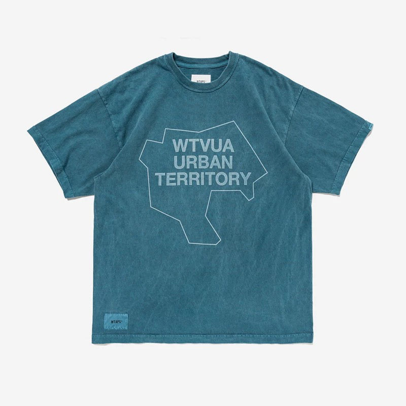 Japanese 813 SS COTTON washed distressed batik print casual sports short sleeve T-shirt men's 25SS