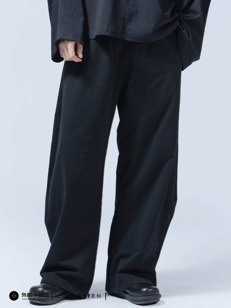 Original design men's three-dimensional concave pleated casual loose straight pants N