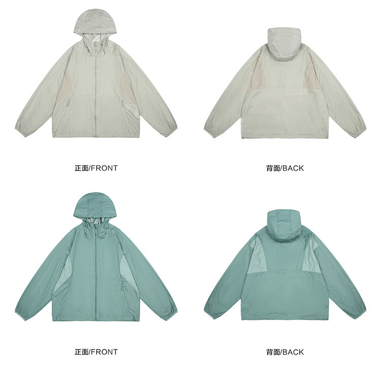 Mountain UPF50+ Mesh Patchwork Hood Light Sunscreen Clothing Men's 2025 Summer Couple Sunscreen Clothing