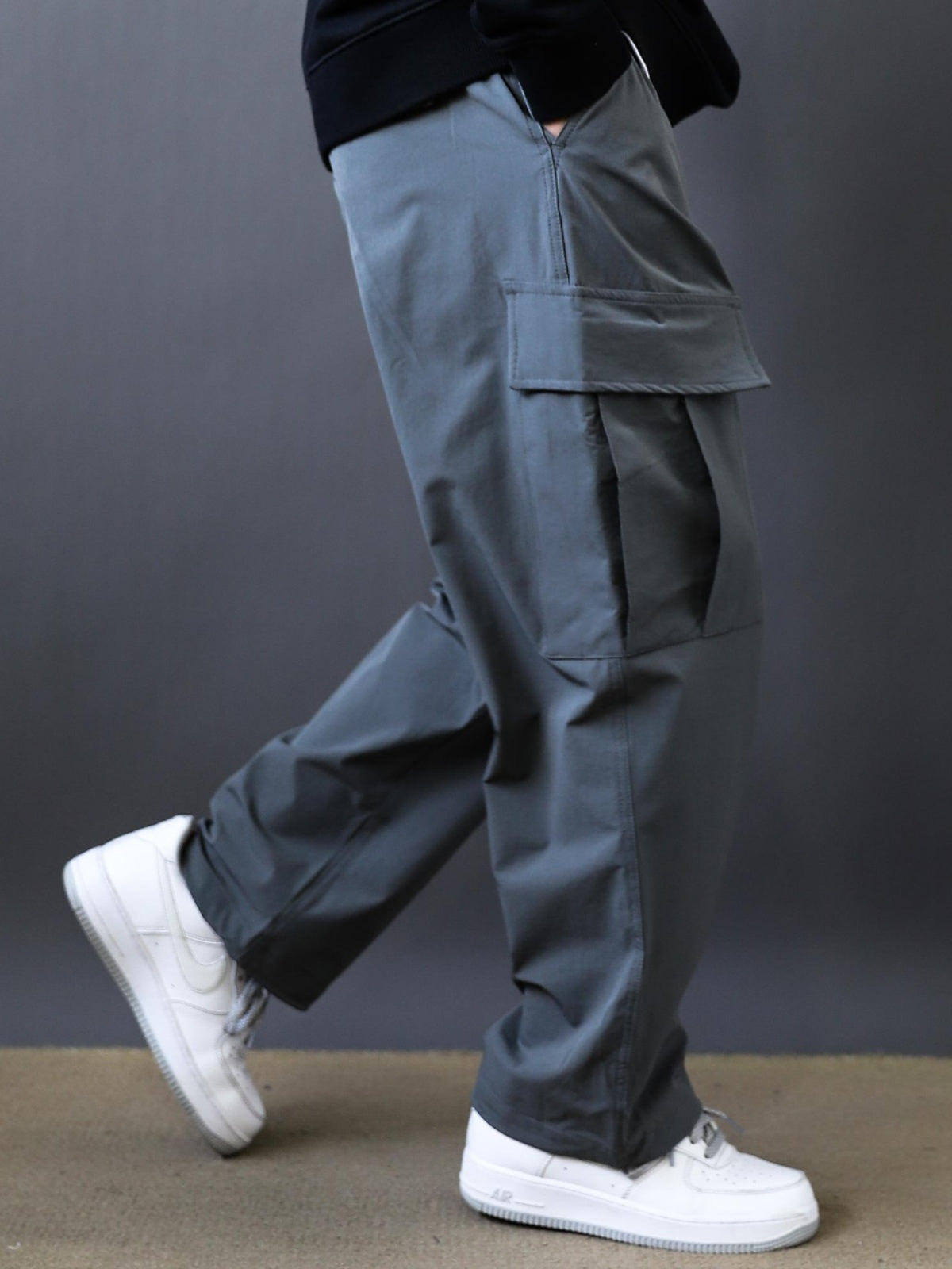 Fall Winter Water Repellent Straight 2024 Loose Casual Paratrooper Pants Quick Dry Stretch Multi Pocket Cargo Overalls Plus Size Outdoor