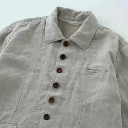 Textured linen suit jacket | Japanese vintage | yamalin clothes | Yamalinclothes