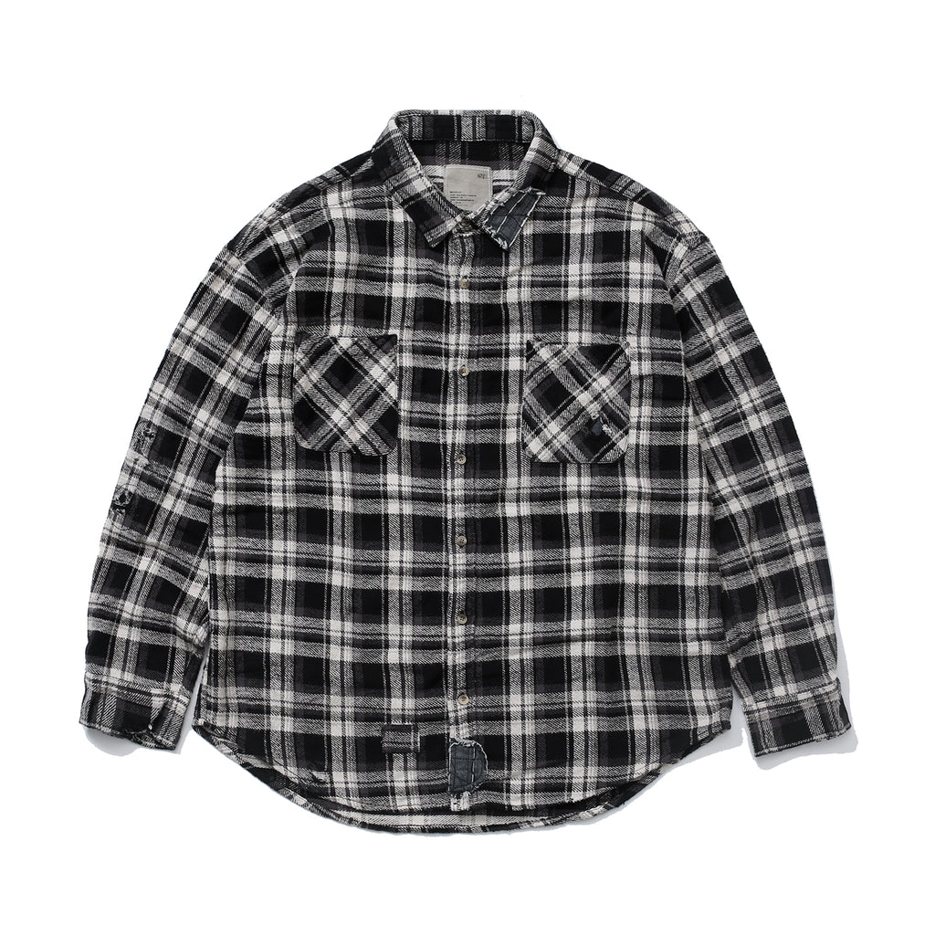 Long sleeve plaid shirt heavy