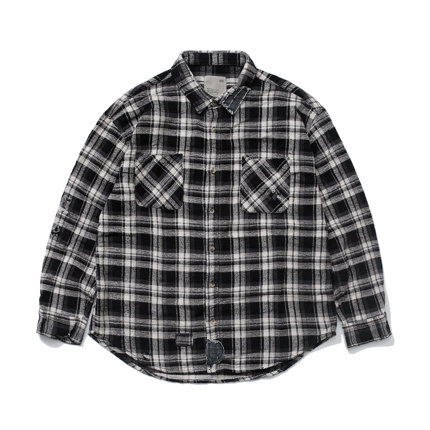 Long sleeve plaid shirt heavy