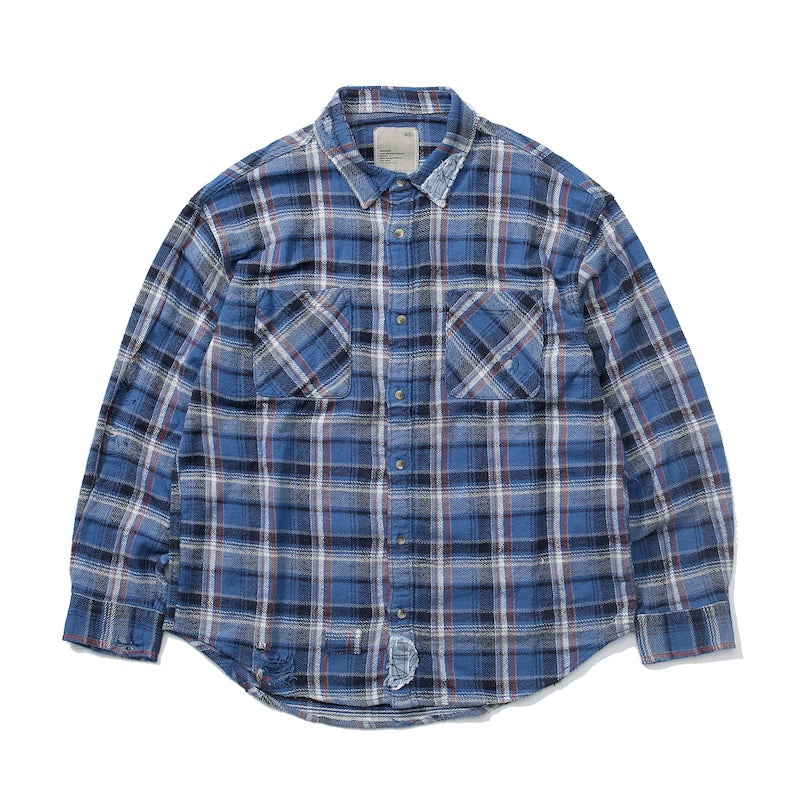 Long sleeve plaid shirt heavy