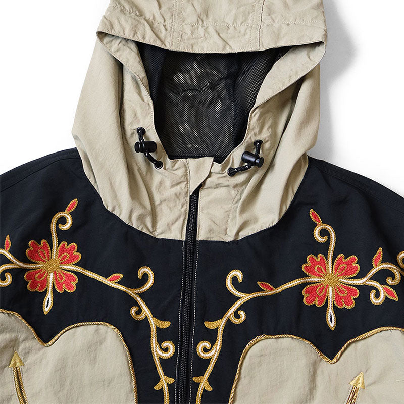 Floral embroidery ethnic wind stormcoat jacket