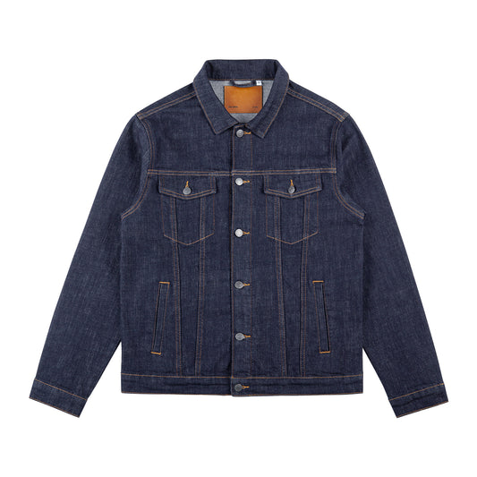 Classic Fade-Resistant Denim Jacket – Stretch Fit Casual Streetwear | Japanese vintage | yamalin clothes | Yamalinclothes