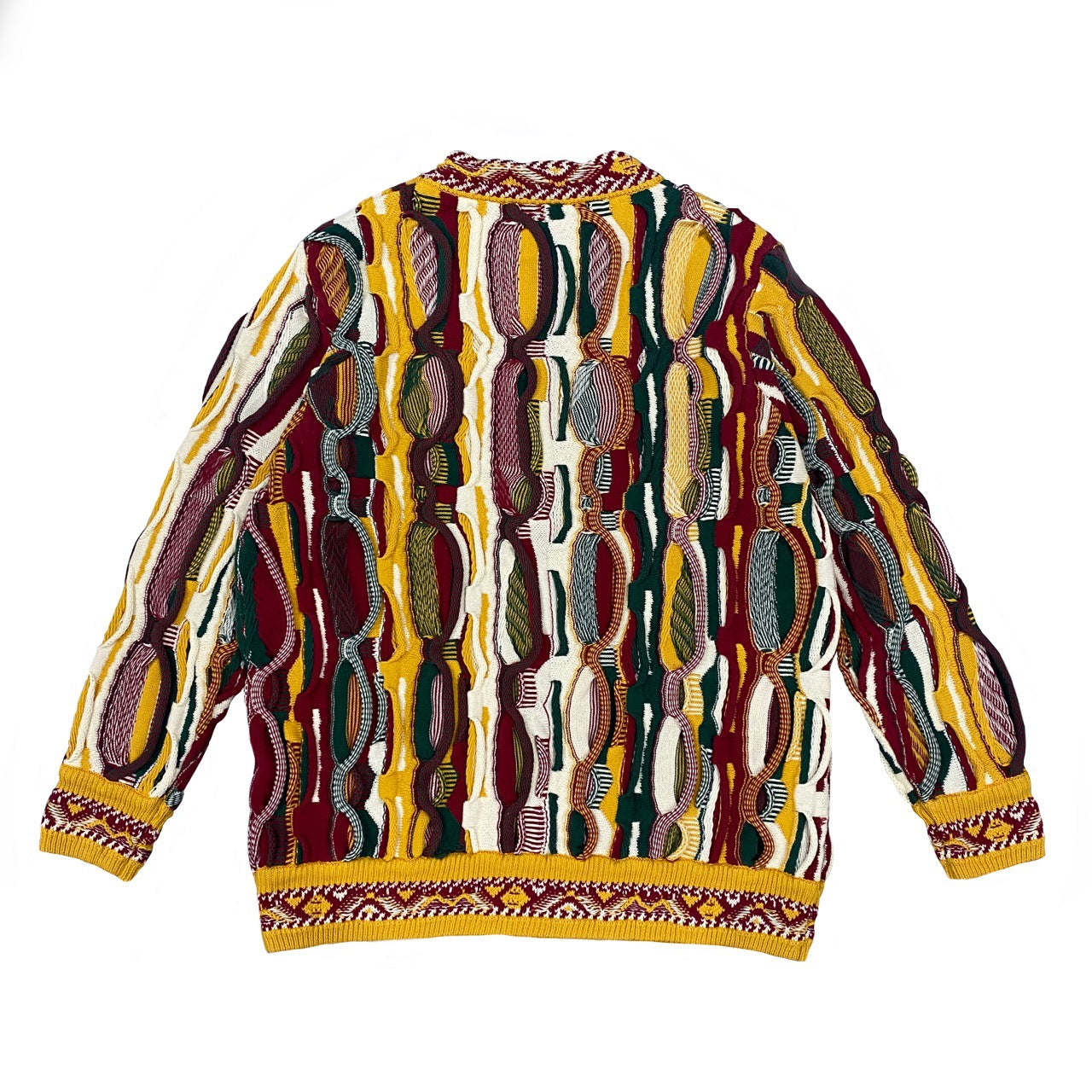 Kapital Bitter-Melon Patchwork Sweater – Vintage Pop Knit Crewneck (Unisex)