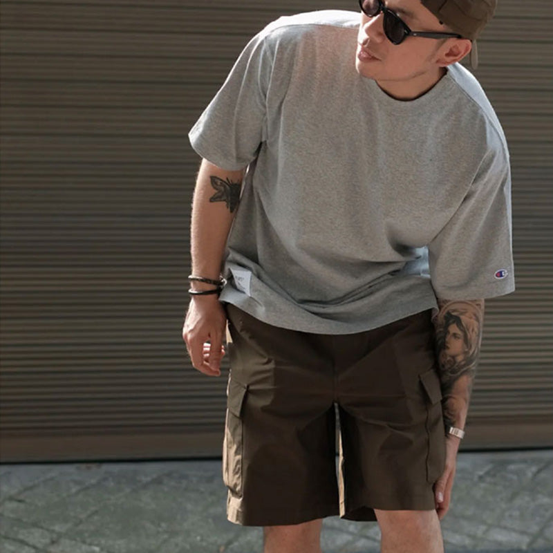 Japanese men's functional wind waterproof multi-pocket tooling shorts couple trend casual pants