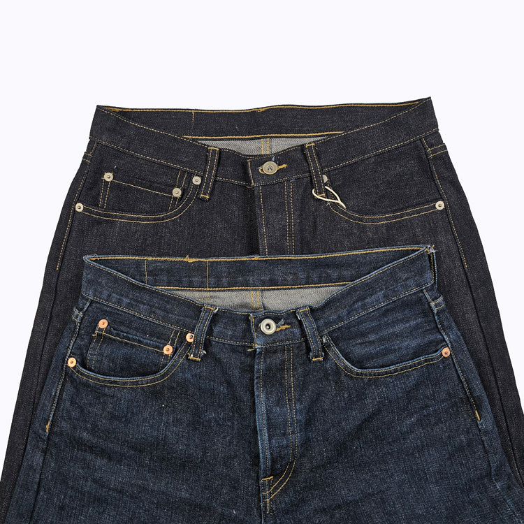 replica   mid-waist straight cattle jeans